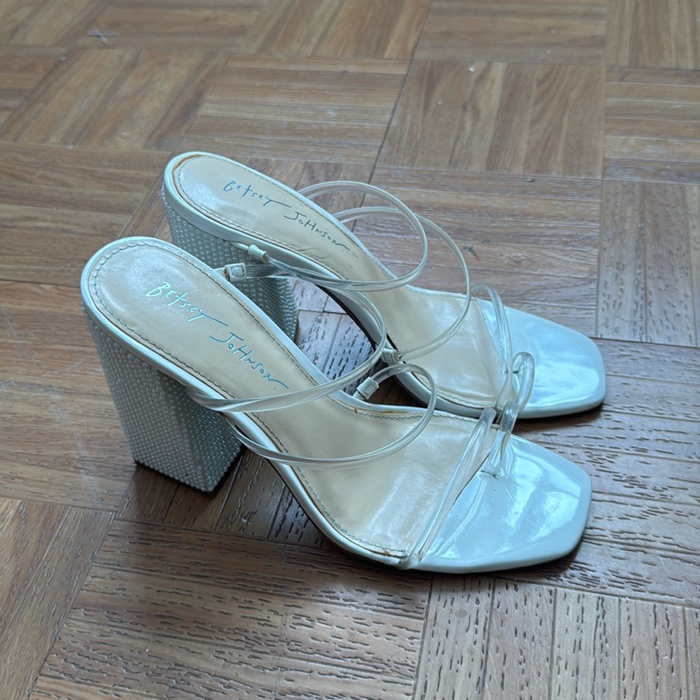 Betsey Johnson White Heels